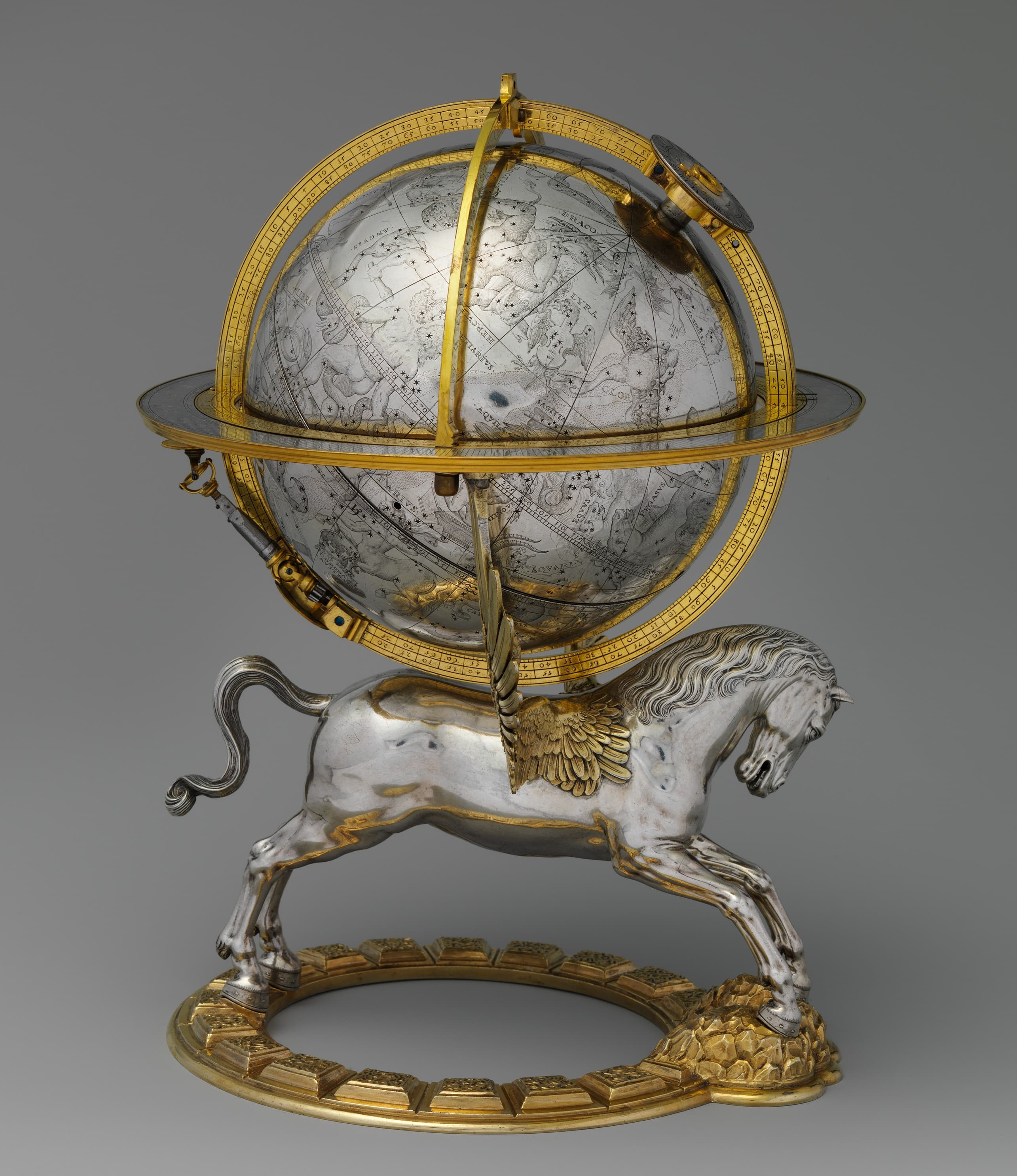 Celestial globe with clockwork — Gerhard Emmoser, 1579